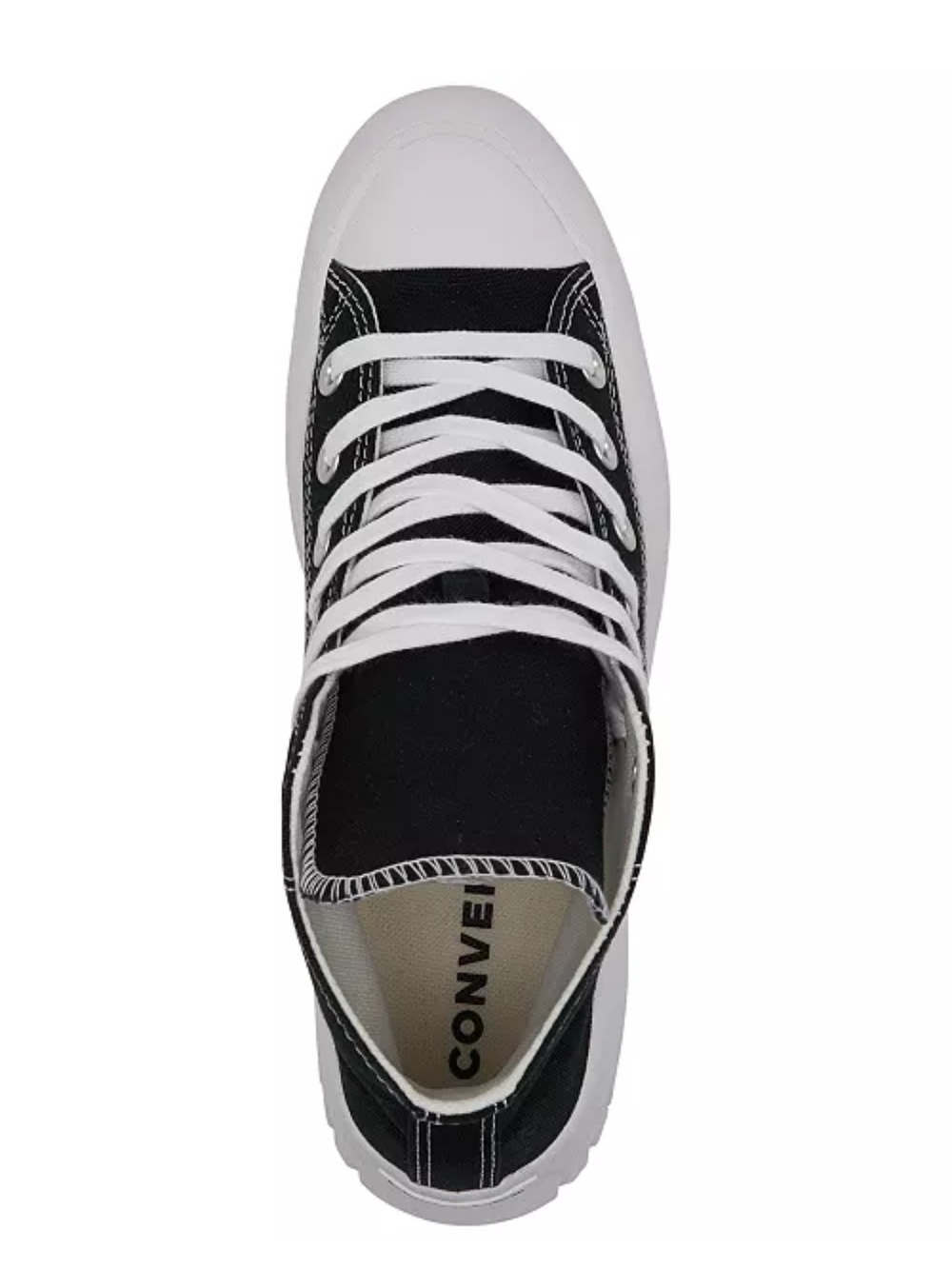 Converse Women (UNISEX) Black & White Platform High Top Sneaker - Picture 6 of 8